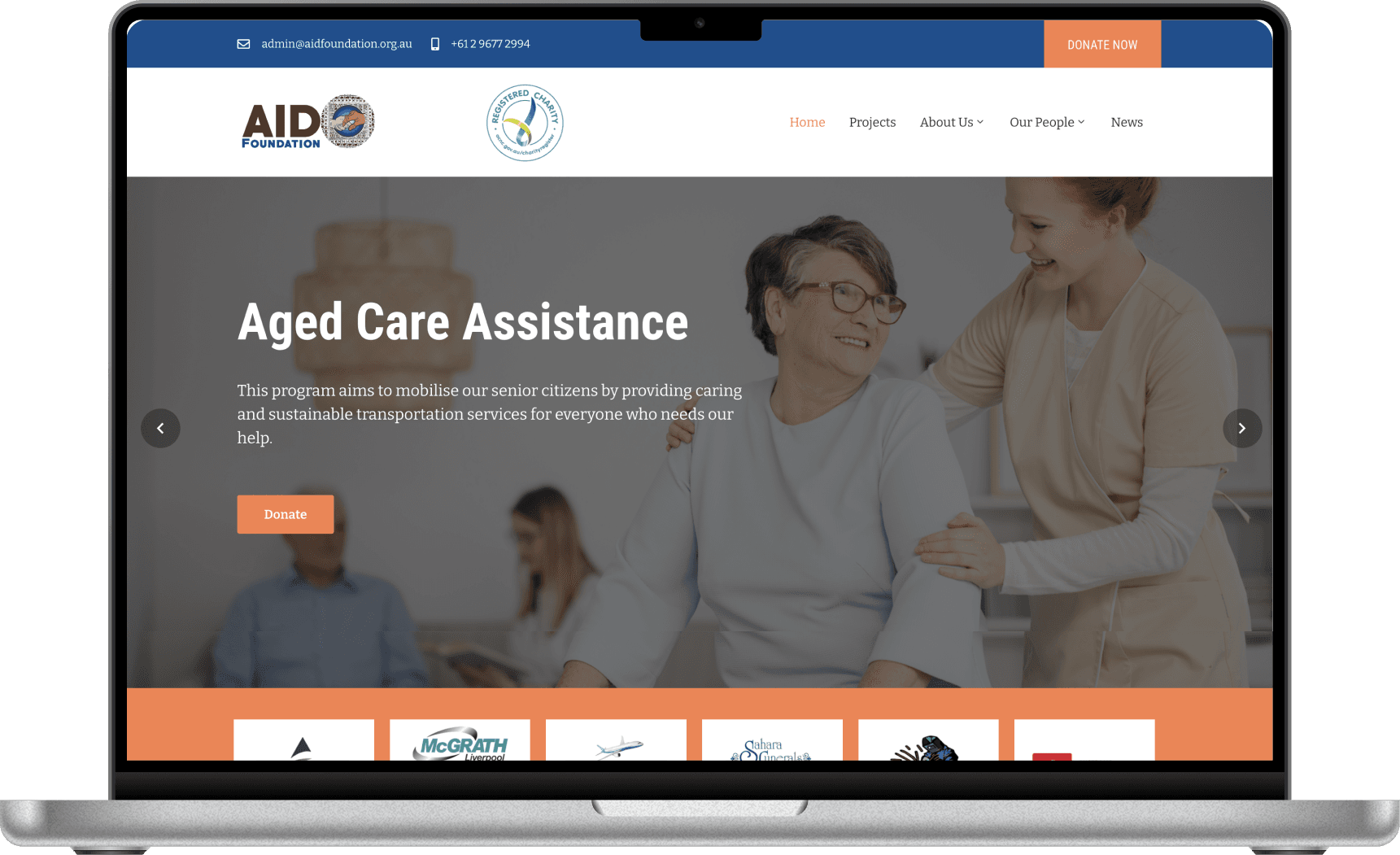 Aid Foundation website